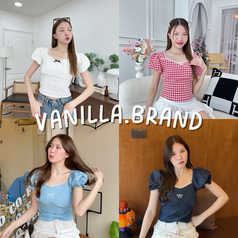 เสื้อแขนตุ๊กตาแต่งริบบิ้นโบว์หน้า -ttm / VB0416