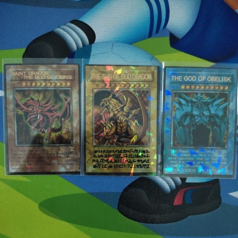 Yu-Gi-Oh การ์ดฟอยเรืองแสง สามเทพมายา แบบในอนิเมะ งานจีนเกรดA น่าสะสมมาก เก็บโค้ด Shoppeeวิดิโอ