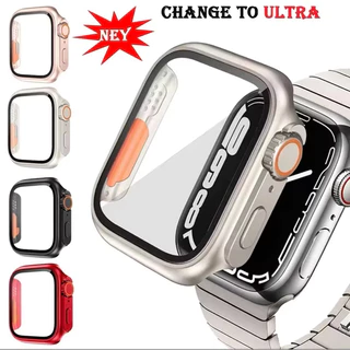 เคสนาฬิกาข้อมือ PC กระจก สําหรับ Apple Watch 38/40/41/45/44/46mm iWatch11 10 9 8 7 es 6 5 4 เคสกระจก iwatch