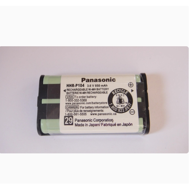 พานาโซนิคโทรศัพท์ไร้สายแบตเตอรี่ HHR-P104 โทรศัพท์ไร้สายพิเศษ 3.6V830MAH แบบชาร์จไฟได้