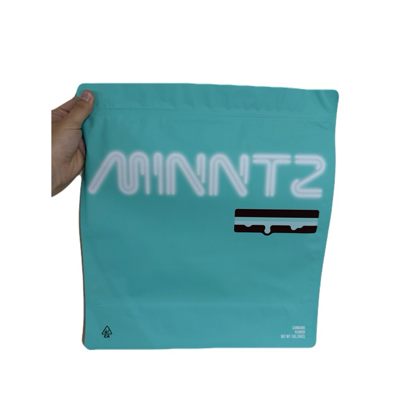 Minntz Mylar zip bag size 454 grams / 1 lb