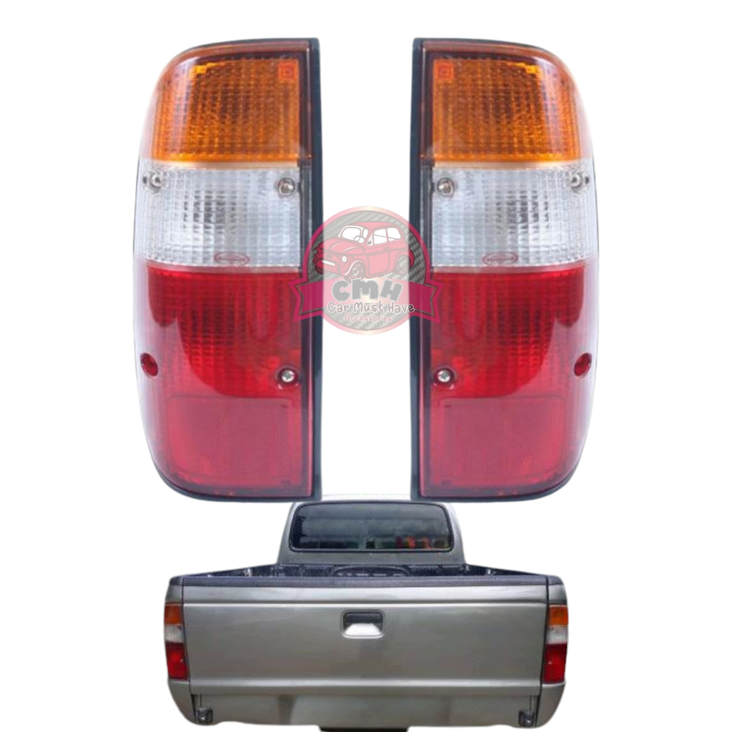 ไฟท้าย พร้อมชุดสายไฟ หลอดไฟ ฝาไฟท้าย FORD RANGER ฟอร์ด เรนเจอร์ 1998 1999 2000 2001 2002สี เหลือง ขาว แดง