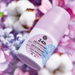 อีฟ โรเช Yves Rocher 24H Deodorant Cotton Scent With Mallow From Brittany 50 มล. โรลออน ระงับกลิ่นกาย 24 ชั่วโมง