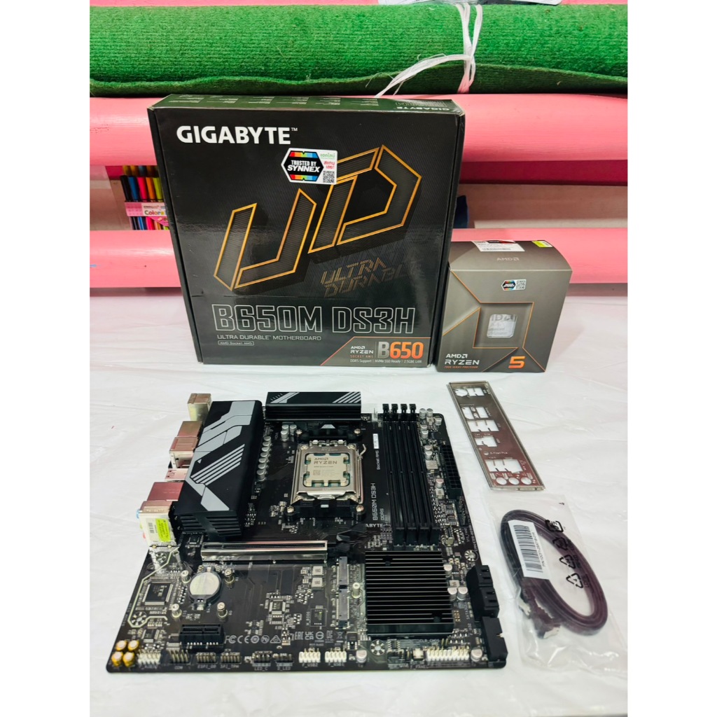 ขายชุดCPU,MB AMD RYZEN 5 7600,GIGABYTE B650M DS3H AM5