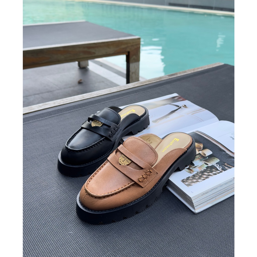 Eastman Women's Leather Sandal, Tan/Black