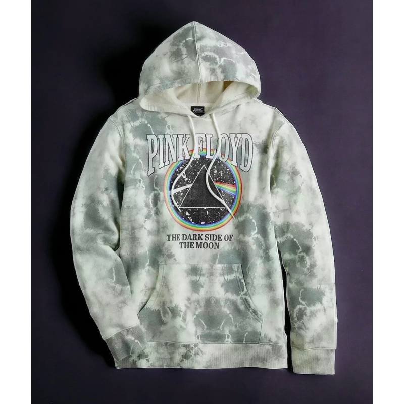 PINK FLOYD  Tie-Dye hoodie 🔳 เสื้อฮู้ด ⚡️PINK FLOY⚡️ The dark side of the moon (TS358）
