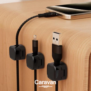 Caravan Crew (3ชิ้น) Wire Organizer ที่เก็บสายไฟ ที่จัดระเบียบสายเคเบิล ซิลิโคนนิ่ม คลิปหนีบสายเคเบิล เมาส์