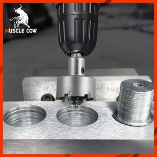 Muscle Cow โฮลซอคาร์ไบด์ โฮลซอเจาะเหล็ก ขนาด 14-65mm. แบบเจาะลึก เจาะเหล็ก สแตนเลส อลูมิเนียม ดอกโฮลซอ แข็งแกร่ง คม