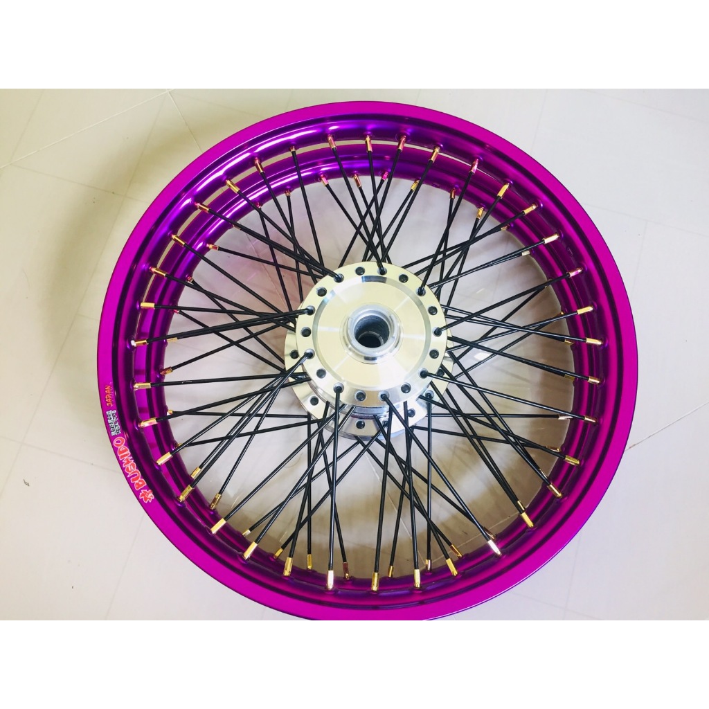 ชุดล้อพร้อมสานขอบBANZAIสีม่วง1คู่แท้รุ่น เวฟ110 i เวฟ110 inew-เวฟ125 i ปลาวาฬเวฟ125Ledขอบม่วงดุมกลึง