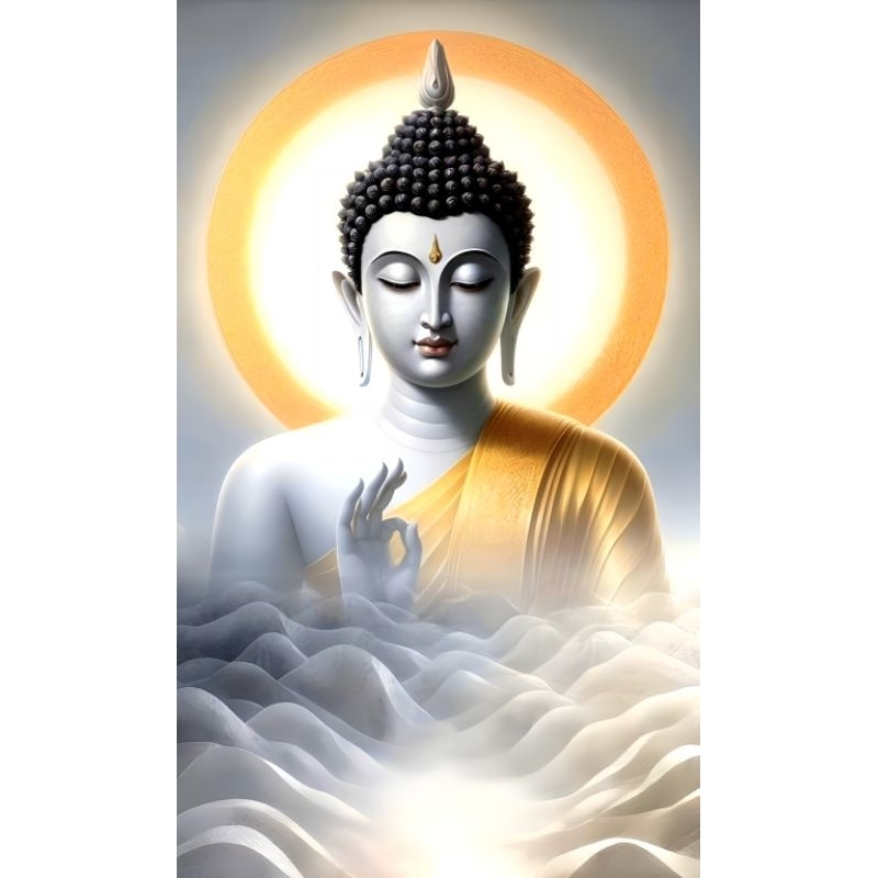 รูปโปสเตอร์ พระพุทธเจ้า นำโชค ไม่มีกรอบ ขนาด 25*42 cm ติดผนัง ภาพมงคล เสริมฮวงจุ้ย ตกแต่งบ้าน