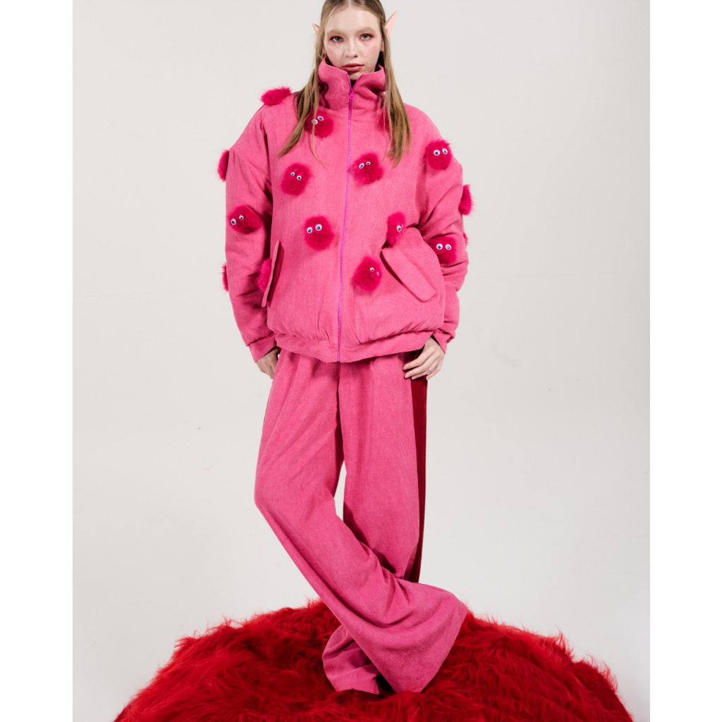 The SRT X13 Monster Oversized Jacket (TJK231) - แจ็คเก็ตโอเวอร์ไซส์ คอตั้ง ซิปหน้า บุใยสังเคราะห์