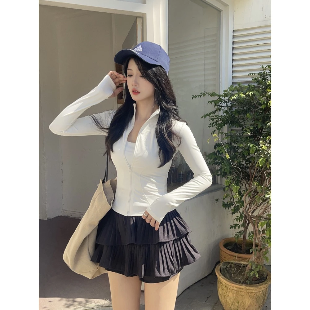 เสื้อแจ็คเก็ตกีฬา มีซิป คอสูง แขนยาว ผ้าแห้งไว thumbnail 7