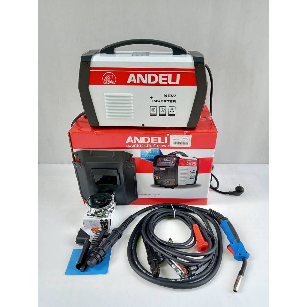 ANDELI ตู้เชื่อม3ระบบ MIG / MMA / LIFT TIG รุ่นใหม่ MIG-270E LED ใส่ลวดได้ทั้งขนาด 1 Kg. และ 5 Kg ปร