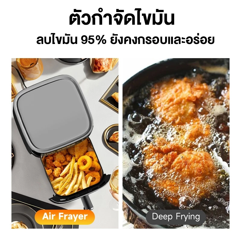 DLT-afel หม้อทอดไร้น้ํามัน 15L กระจกเสริมความหนา อบด้วยความร้อนสูง หม้อทอดไร้มัน air fryer รับประกันตลอดชีวิต thumbnail 6