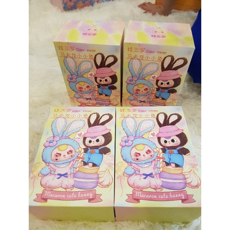 พร้อมส่ง!!ใช้โค้ดลด30%สูงสุด600฿เหลือ301💥💖สุ่มเบบี้ทรี กระต่ายมาการอง🐰Babythree  Macaron bunny
