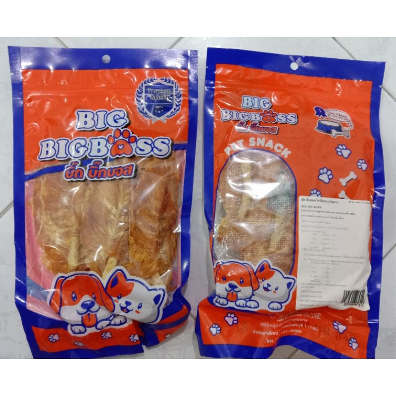***EXP2024.12.05***ซื้อ1ได้5(แถมไส้กรอกจิ๋ว4แท่งทุกถุง)***บิ๊ก บิ๊กบอส BIG BIGBOSS ไก่เสียบนมนิ่มยาว น้ำหนัก150กรัม