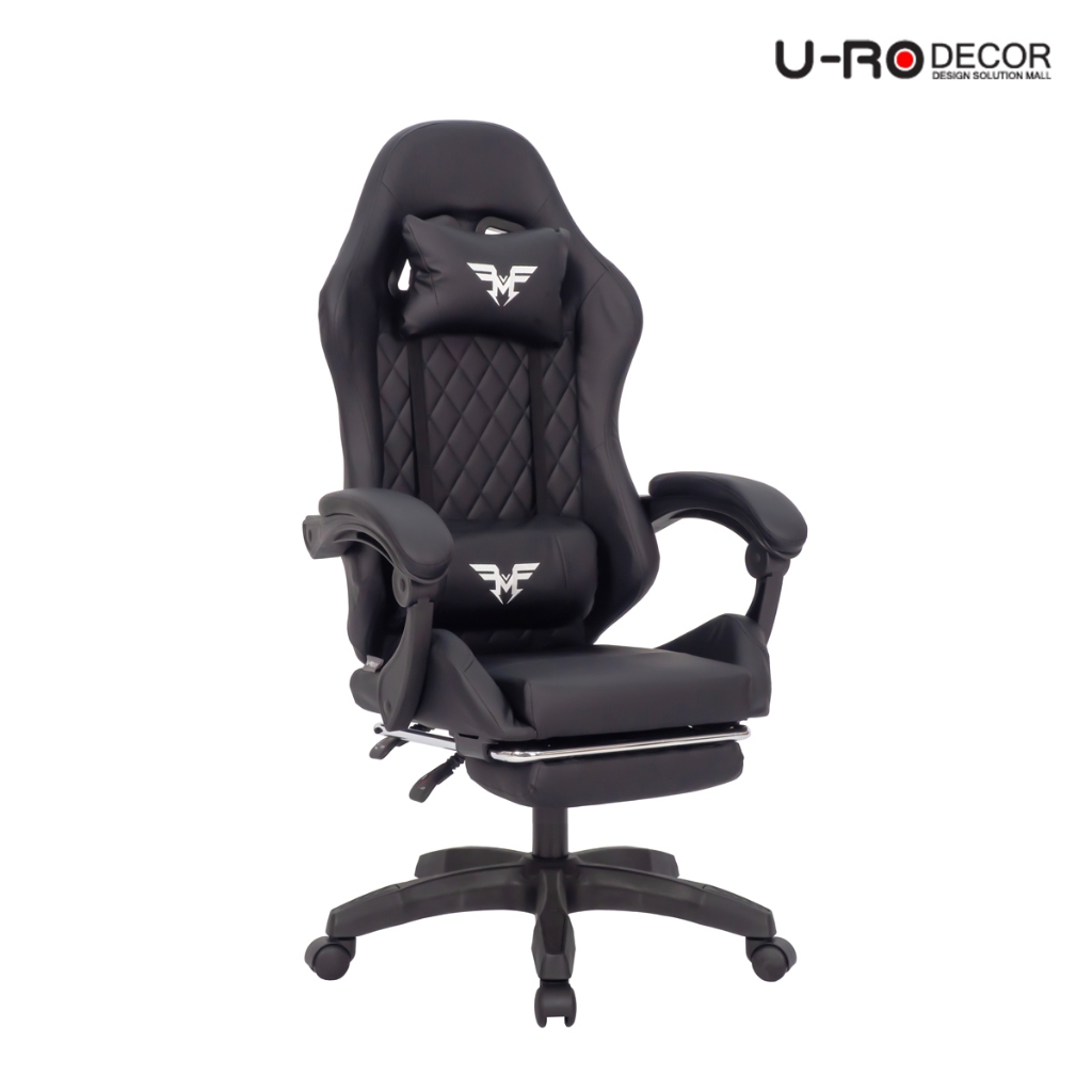 U-RO DECOR รุ่น NEW LEGEND (นิวลีเจนด์) เก้าอี้เกมส์ ปรับนอนได้พร้อมที่รองขา มีหมอนรองศรีษะและหมอนรองหลัง
