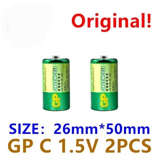 (2PCS)ราคา2ก้อน32บาทพร้อมส่ง ของแท้ราคาโรงงาน  ถ่าน GP extra Heavy 14g LR14P 1.5V size C
