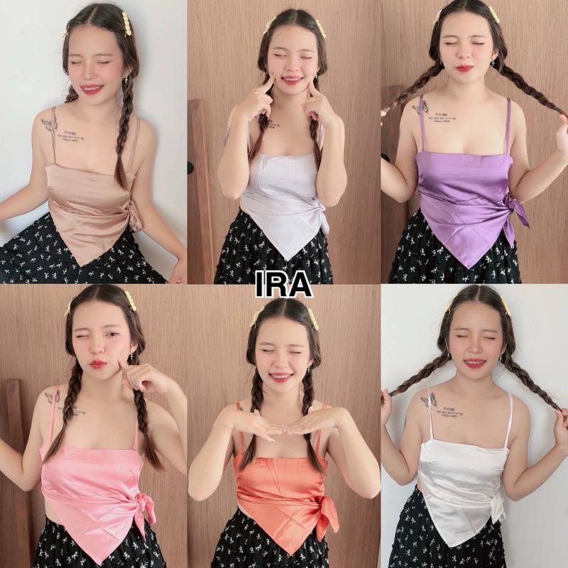 BY IRA สายเดี่ยวที่แซ่บที่สุดในสามโลกกกกก ผูกปมเล็กเป็นมินิโบว์น่ารักๆที่เอวเบาๆ