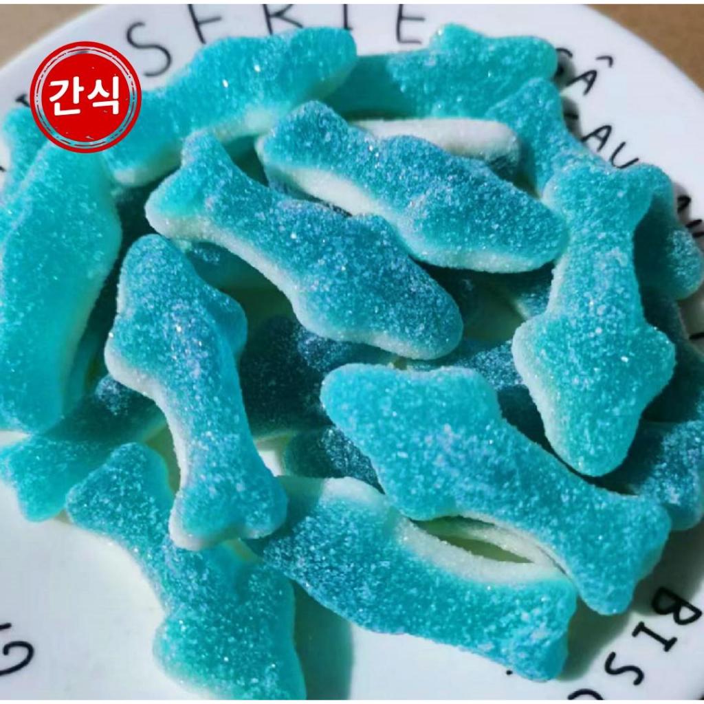 กัมมี่ ปลาโลมา เคี้ยวเพลิน สีสันน่าทาน กลิ่นผลไม้ หอม หวาน อมเปรี้ยว อร่อย（100g）