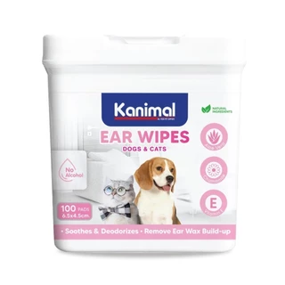 Kanimal Pet Wipes แผ่นเปียกเช็ดตาแมว และสุนัข ปลอกนิ้วแปรงฟัน แผ่นเช็ดหูสุนัข ไม่มีแอลกอฮอล์ ปลอดภัย