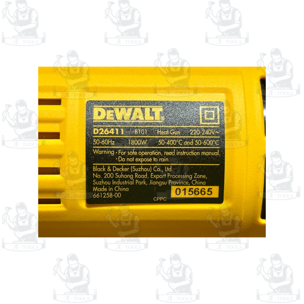 +ส่งฟรี+ DEWALT เครื่องเป่าลมร้อน รุ่น D26411-B1 กำลังไฟ1800W D26411 **ส่งเร็ว ของแท้100%** - รูปที่ 3