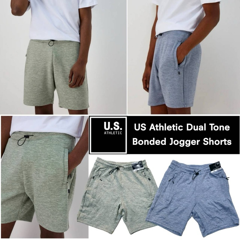 กางเกงขาสั้น US Athletic Dual Tone Bonded Jogger Shorts