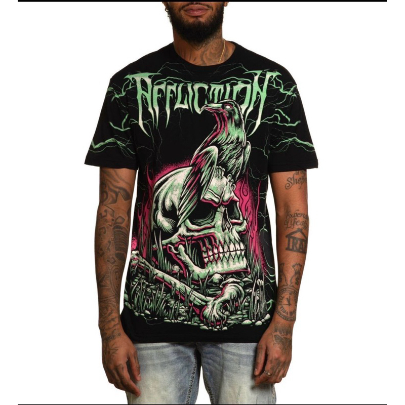 AFFLICTION CLOTHING ลาย GHOST IMAGE ของแท้นำเข้า USA