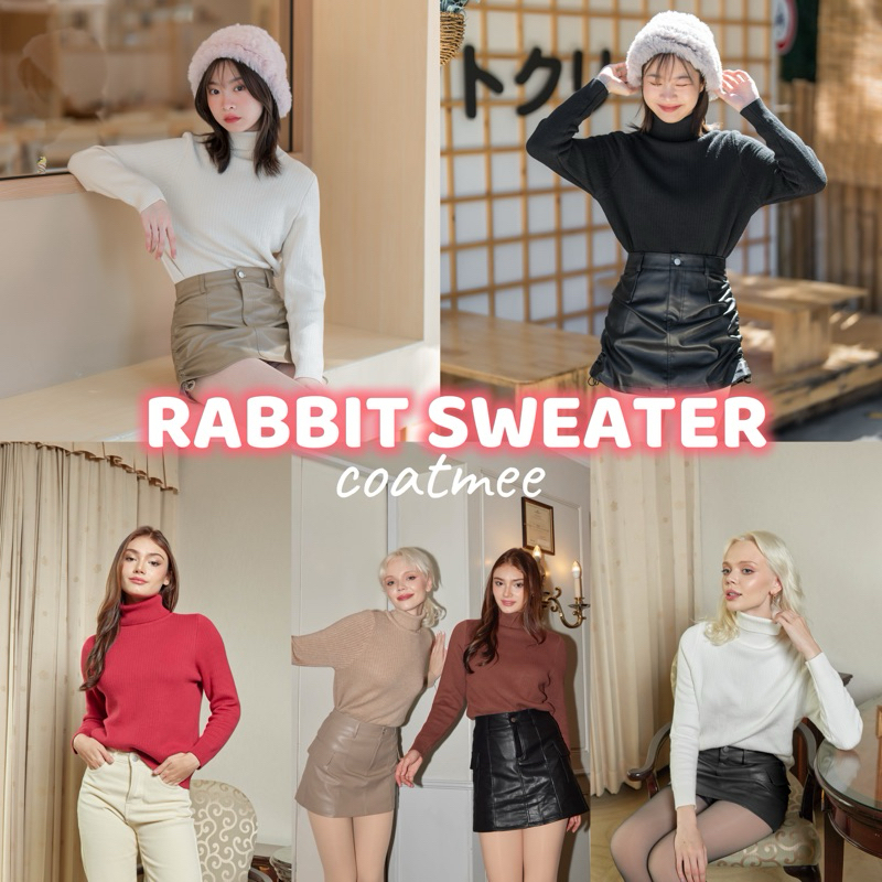 SW143 สเวตเตอร์กันหนาวบุขนหนาใส่สบาย กันหนาวได้ดีมาก รุ่น RABBIT SWEATER COATMEE