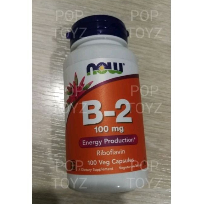 NOW Vitamin B-2 Riboflavin B2 USA อเมริกาแท้พร้อมส่ง 100mg 100 เม็ด วิตามินบีสอง Vitamin B2 วิตามินผ