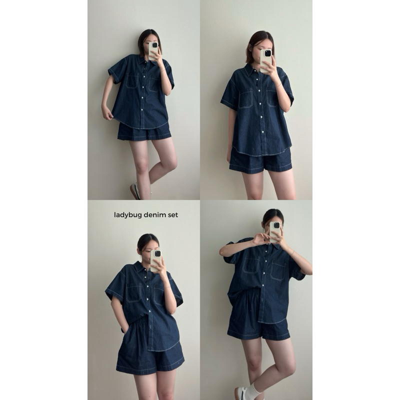 FADTHINGS : ladybug denim SET
