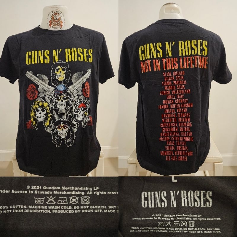 🔥GUN'N ROSES เสื้อวง งานลิขสิทธิ์แท้ นำเข้า-UK ป้ายGildan ของแท้🌍