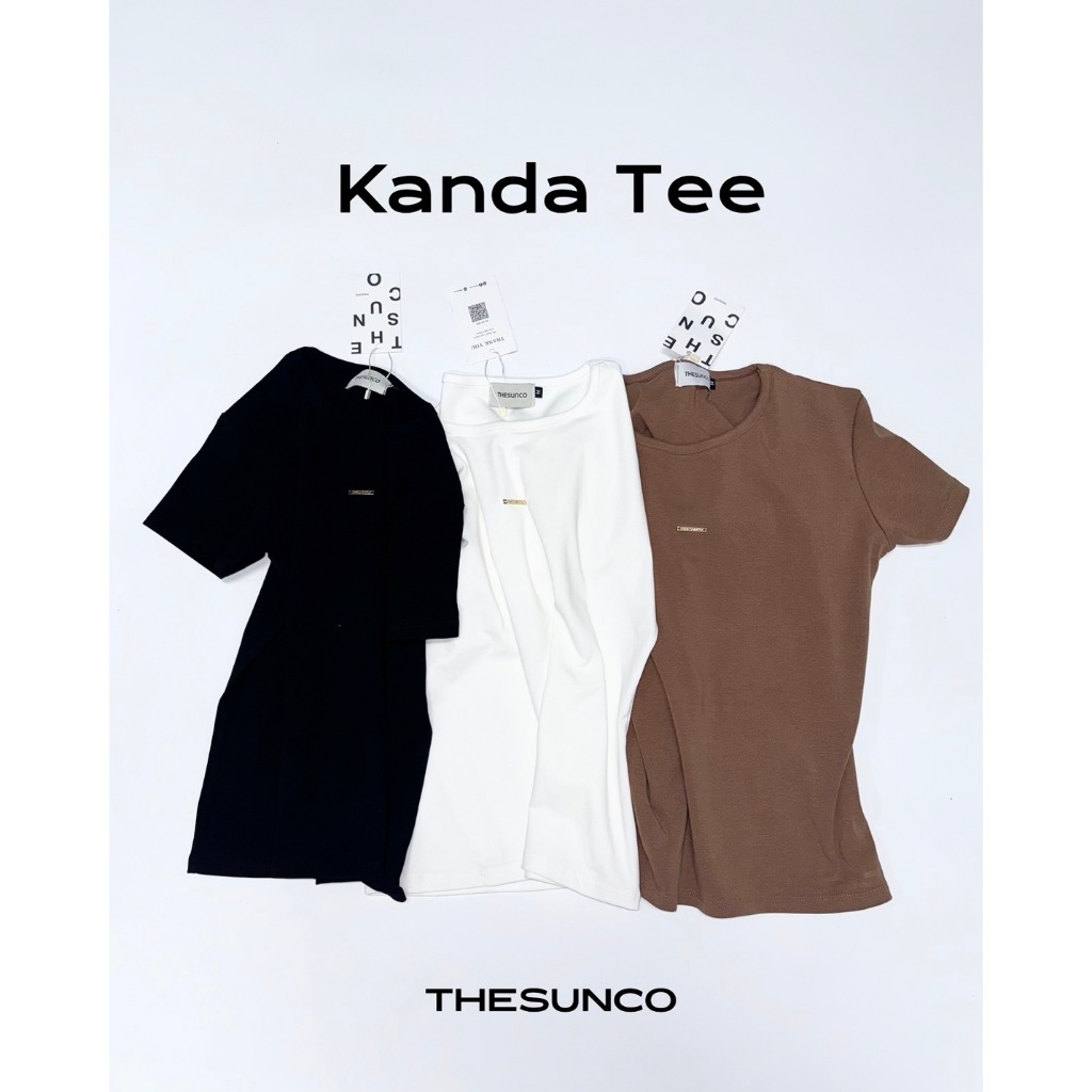 KANDA TEE เสื้อยืดคอกลม ติดอะไหล่ทอง งานตัด THESUNCO