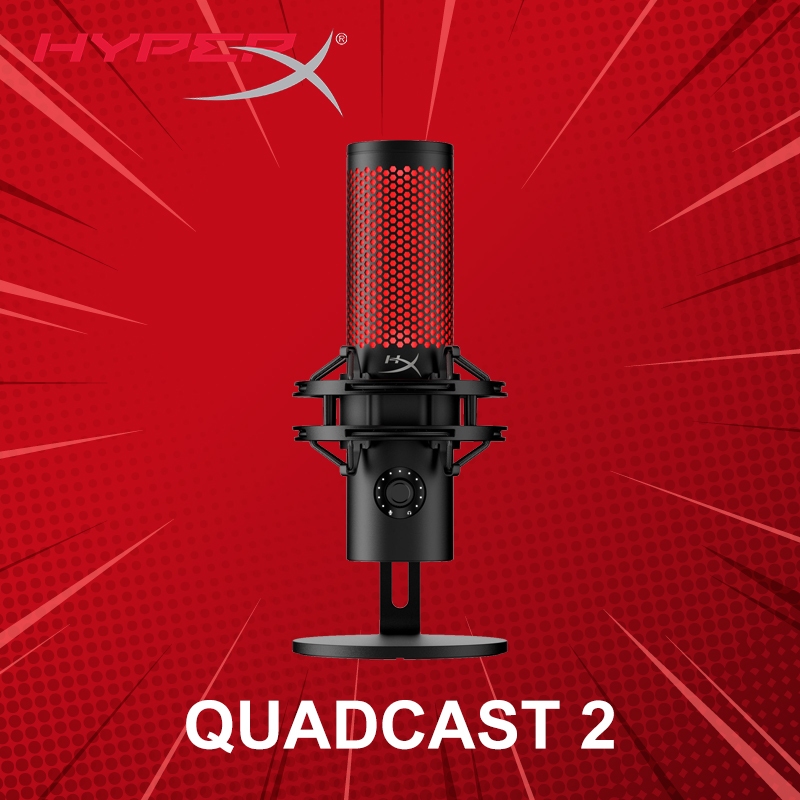 ไมโครโฟน HyperX QuadCast 2 ประกันศูนย์ 2 ปี