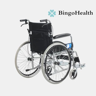 BingoHealth รถเข็นผู้ป่วย พับได้ น้ำหนักเบา ล้อ 24 นิ้ว มีเบรค หน้า,หลัง 4 จุด วีลแชร์ Wheelchairs