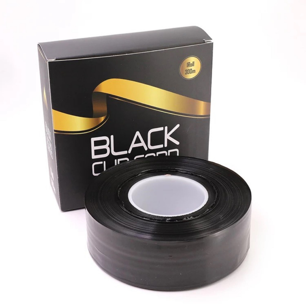 BLACK CLIP CORD COVERS พลาสติกหุ้มสาย ม้วนใหญ่ พลาสติกสีดำ สำหรับหุ้มสายเครื่องส