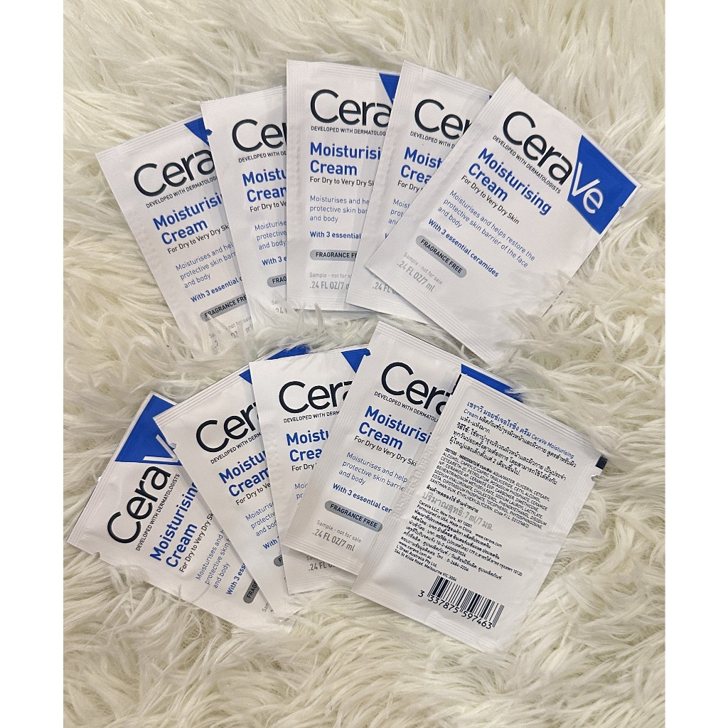 CeraVe เซราวี ครีม/เซราวี โลชั่น (5,10ซอง) ขนาดทดลอง ครีมบำรุงใช้ได้ทั้งผิวหน้าแ