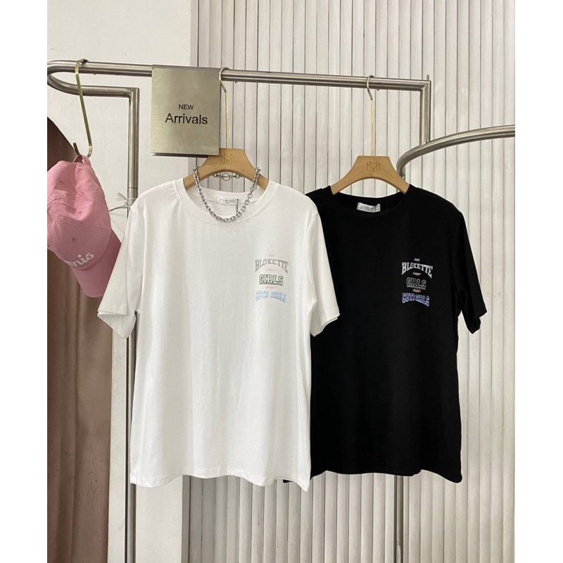 เสื้อยืดสกรีนลายหน้าหลัง Blokette ป้าย it's me basic