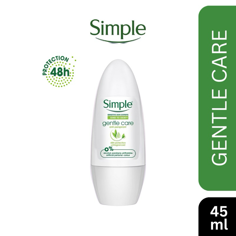 [ของแท้! ส่งเร็ว🔥] โรลออน Simple Kind To Skin Gentle Care 45ml ผิวแพ้ง่าย ผิวบอบบางใช้ได้