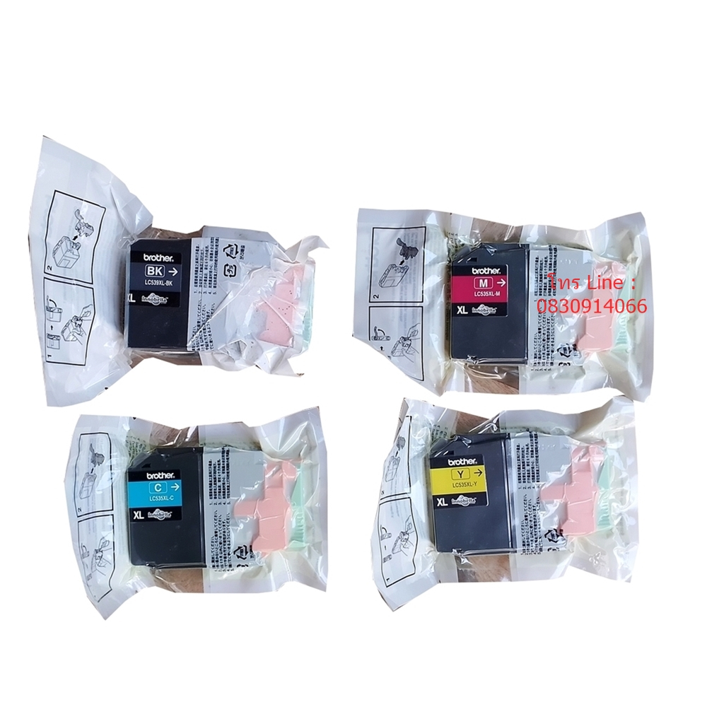 ฺBrother LC-539XL Bk / LC-535XL C , LC-535XL M , LC-535XL Y ตลับอิงค์เจ็ทหมึกแท้ ไม่มีกล่อง nobox