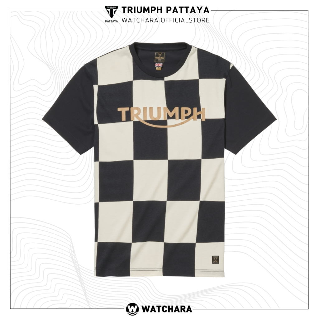 Triumph เสื้อยืดคอกลม CULLEN T-SHIRT BLACK / BONE
