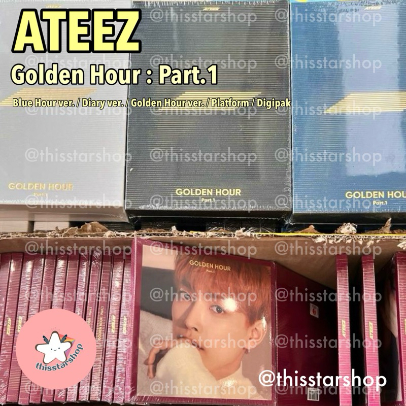 ATEEZ อัลบั้ม Golden Hour : Part.1 (Blue Hour / Diary / Golden Hour / Platform / Digipak ver.)
