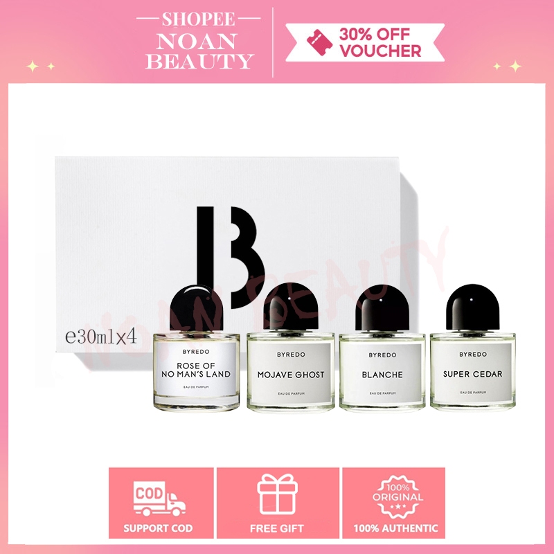 แท้ % น้ำหอม Byredo Gift Set EDP For Unisex 4x30ml Super Cedar/Blanche EDP/Rose Of No Man's Land ขนาดเดินทาง