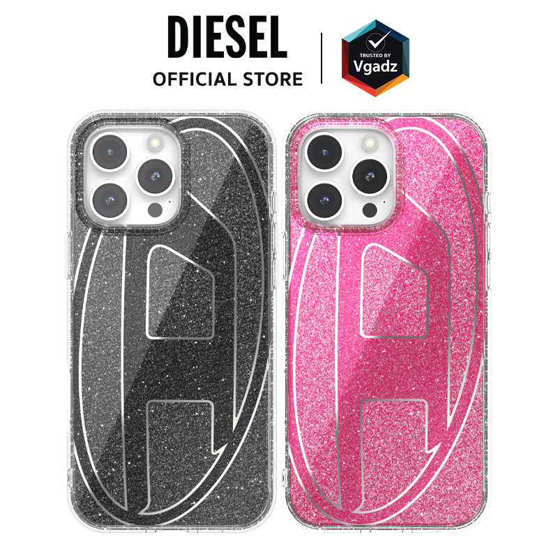 Diesel เคสสำหรับ iPhone 16 Pro / 16 Pro Max รุ่น Oval D Glitter Case