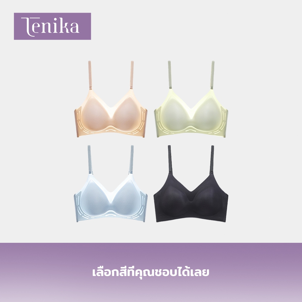 TENIKA ชุดชั้นในผู้หญิง บางบรา ไร้ขอบ สบายผ้านิ่ม เป็นมิตรต่อผิว เก็บทรงดี เสื้อใน Bra-074 — صورة 2