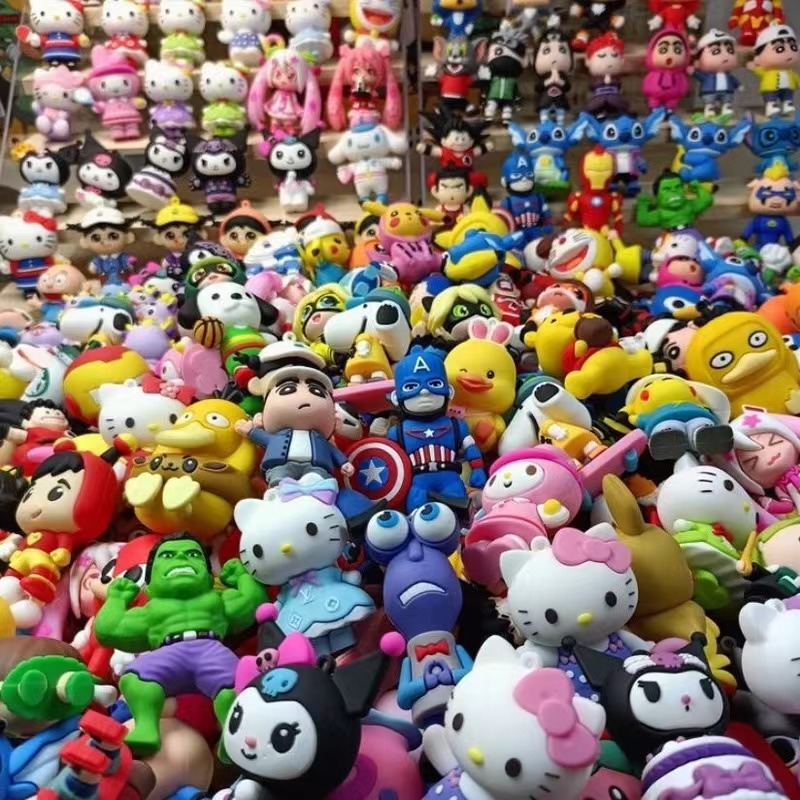 [รูปแบบสุ่ม] ของเล่นตุ๊กตาอินเทรนด์ DIY น่ารัก, ตุ๊กตาการ์ตูนสามมิติชื่อดังทางอินเทอร์เน็ต, พวงกุญแจตุ๊กตาสามมิติ