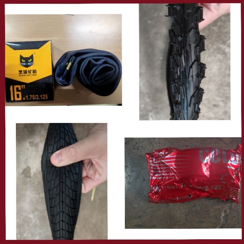 ยางชุดจักรยาน(ยางนอก+ยางใน)16 x 1.75  16x2.125 16x2.35