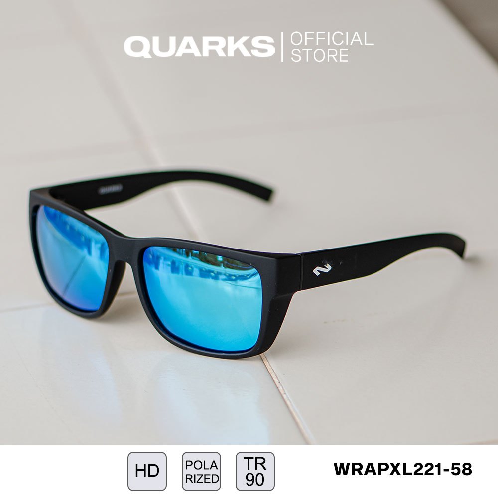 QUARKS WRAPXL221 แว่นกันแดดเลนส์ตัดแสงโพลาไรส์ เฟรม TR90 เลนส์ 58mm