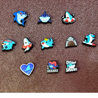 ตัวติดรองเท้า อุปร์กรณ์เสริม ติดรองเท้า ลาย การ์ตูน ฉลาม พร้…