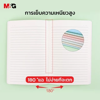 M&G APNBC018 สมุดโน๊ต สมุดปกอ่อนสันกาว เส้นกราฟ มีเส้น ขนาด A5/B5 40แผ่น 4 สไตล์